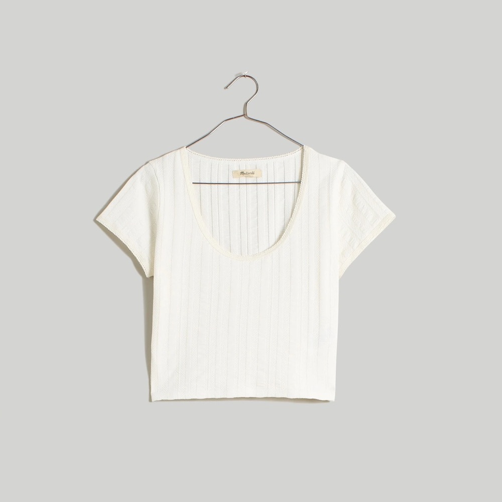 Madewell Scoopneck Crop Tee sz small